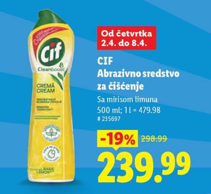 Cif Abrazivno sredstvo za čišćenje
