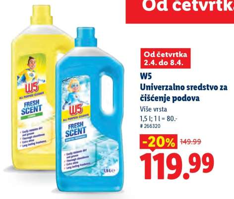 W5 Univerzalno sredstvo za čišćenje podova