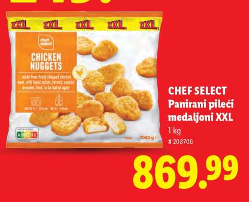 Chef Select Panirani pileći medaljoni XXL
