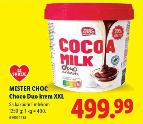 Mister Choc Choco Duo krem XXL