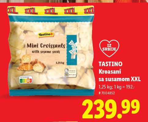 Tastino kroasani sa susamom XXL