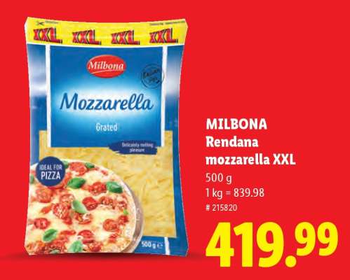 Milbona Rendana mozzarella XXL