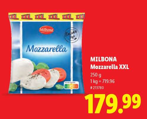 Milbona Mozzarella XXL