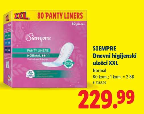 Siempre Dnevni higijenski ulošci XXL