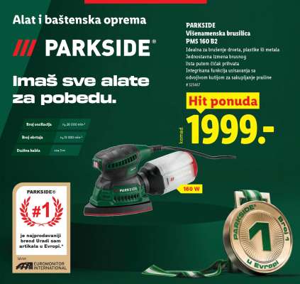 Parkside Višenamenska brusilica PMS 160 B2