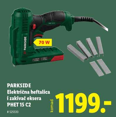 PARKSIDE Električna heftalica i zakivač eksera PHET 15 C2