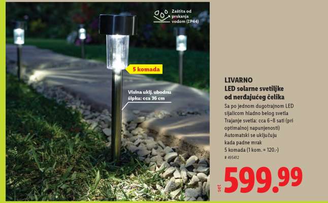 LIVARNO LED solarne svetiljke