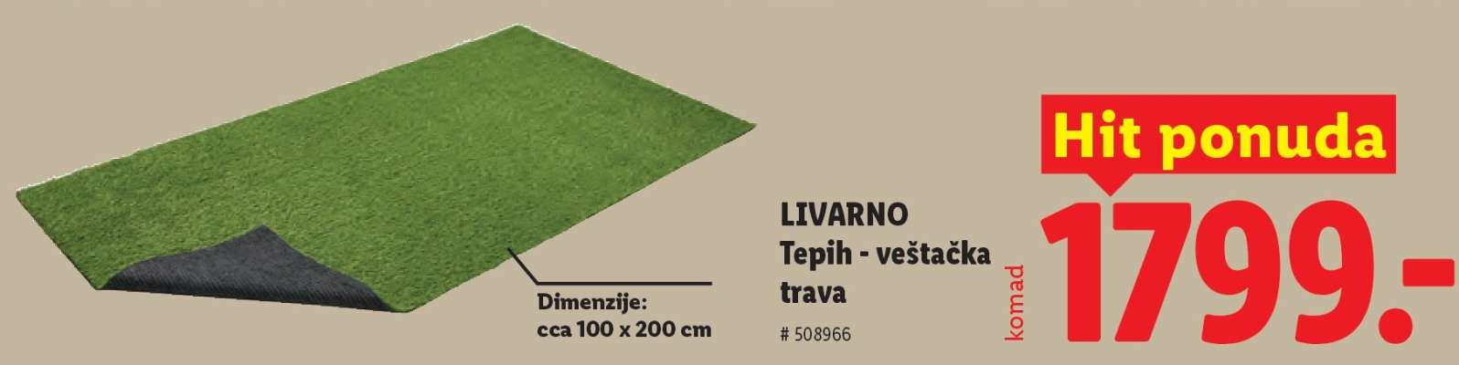 LIVARNO Tepih - veštačka trava