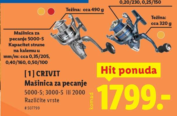 CRIVIT Mašinica za pecanje