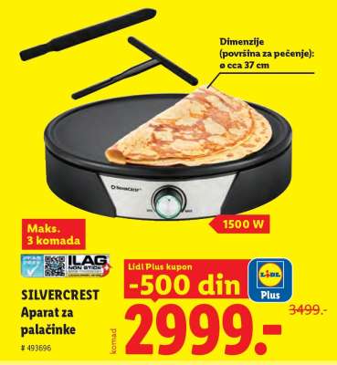 SILVERCREST Aparat za palačinke