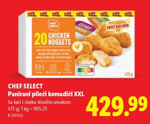 Chef Select panirani pileći komadići XXL