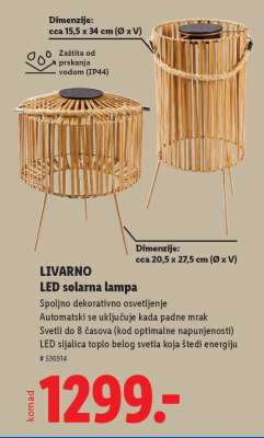 LIVARNO LED solarna lampa
