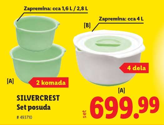 Silvercrest Set posuda