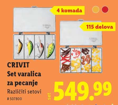 CRIVIT Set varalica za pecanje