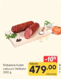 Kobasica kulen vakuum Delikato 300 g