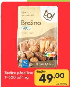 Brašno pšenično T-500 tol 1 kg