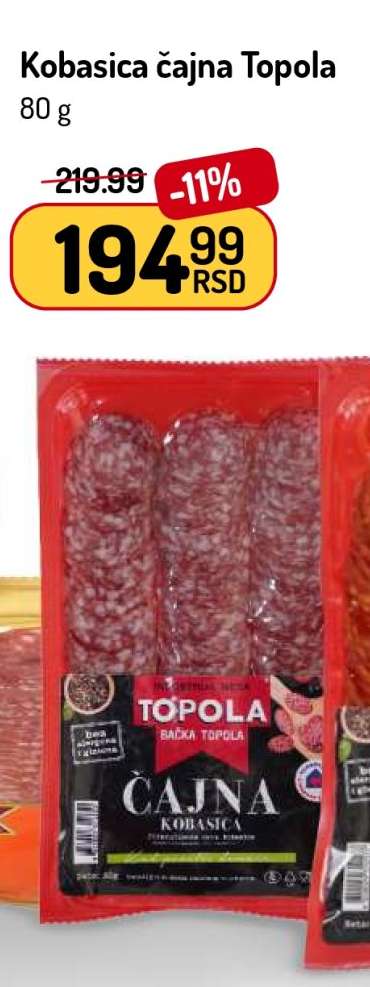 Kobasica čajna Topola