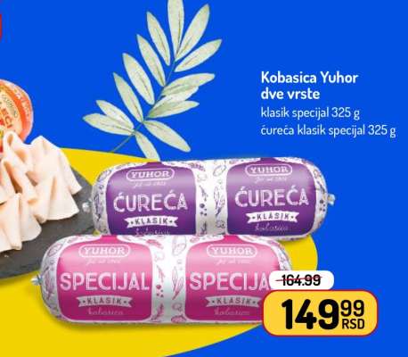 Kobasica Yuhor dve vrste