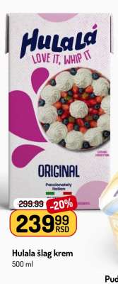 Hulala šlag krem