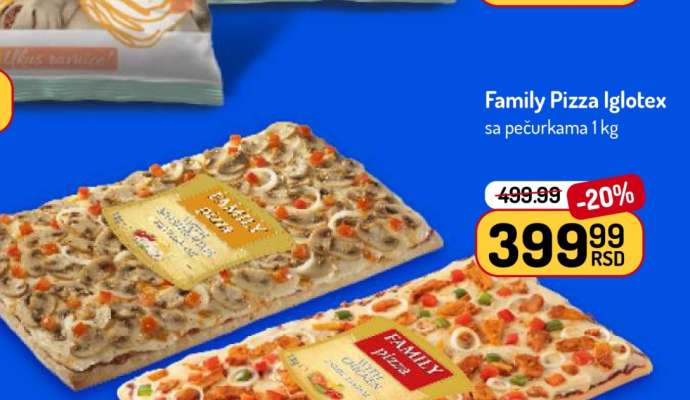 Family Pizza Iglotex sa pečurkama 1kg