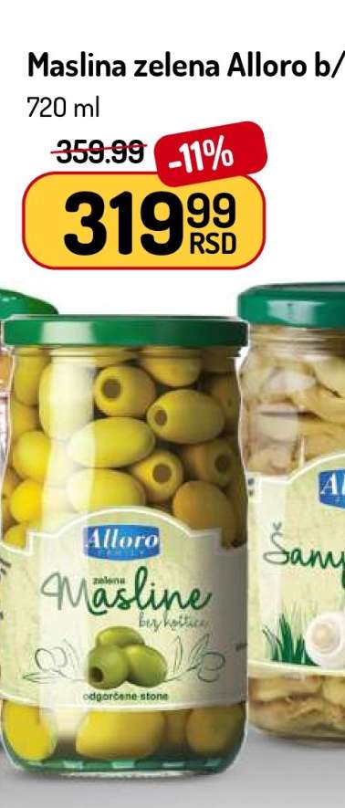Maslina zelena Alloro b/k