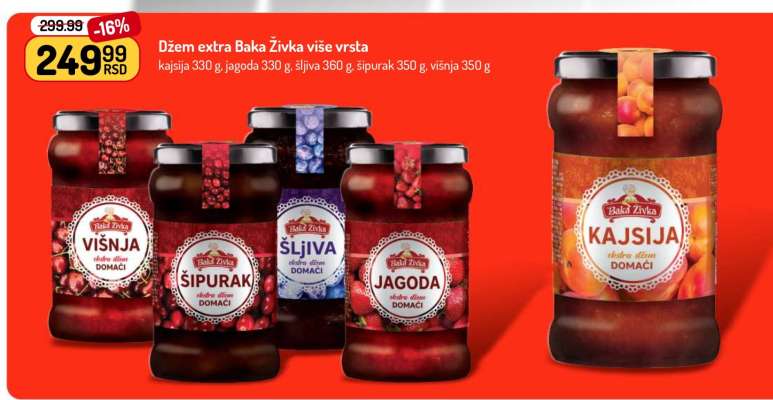 Džem extra Baka Živka više vrsta