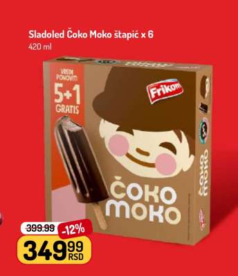 Sladoled Čoko Moko štapić x 6