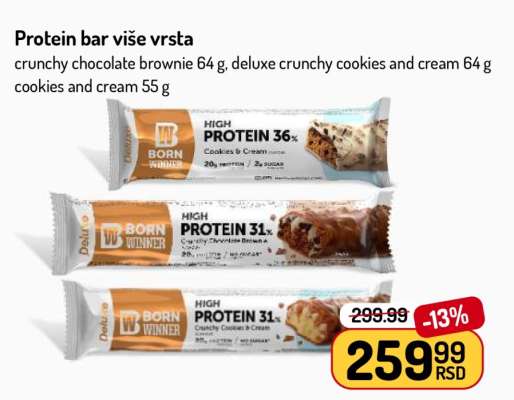 Protein bar više vrsta