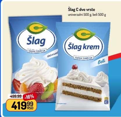 Šlag C dve vrste