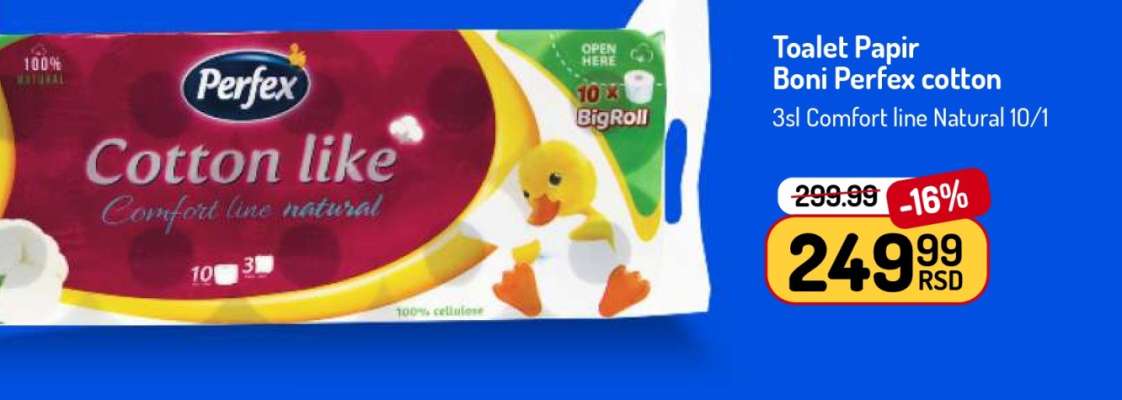 Toalet Papir BONI PERFEX COTTON