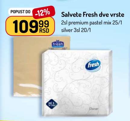 Salvete Fresh dve vrste