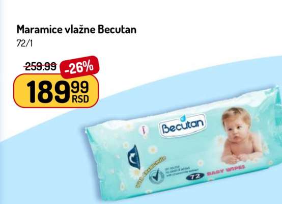 Maramice vlažne Becutan