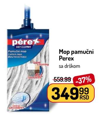 Mop pamučni Perex sa držkom
