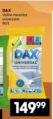 DAX vlažne maramice univerzalne 80/1