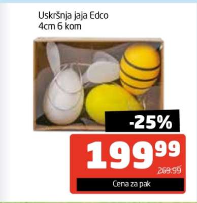 Uskršnja jaja Edco 4cm 6 kom
