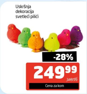 Uskršnja dekoracija svetleći pilići