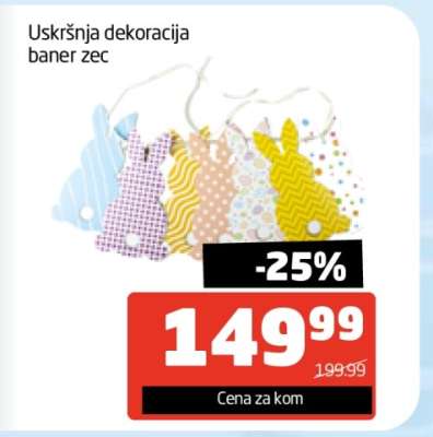 Uskršnja dekoracija baner zec
