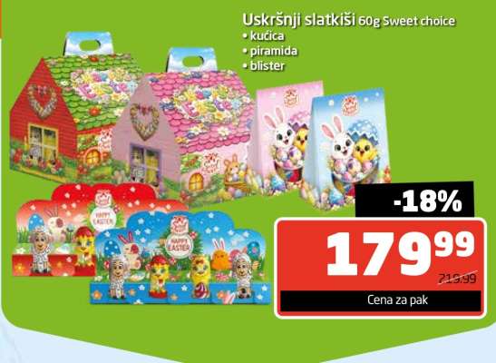Uskršnji slatkiši 60g Sweet choice