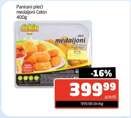 Panirani pileći medaljoni Cekin 400g