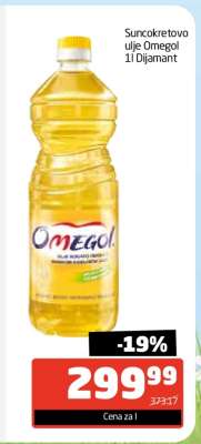 Suncokretovo ulje Omegol 1l Dijamant