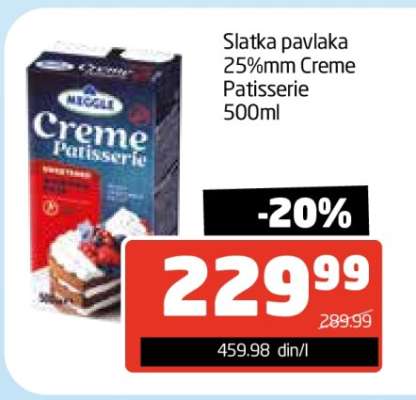 Slatka pavlaka 25%mm Creme Patisserie 500ml