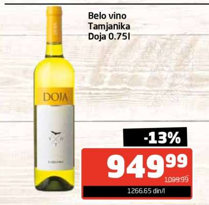 Belo vino Tamjanika Doja 0.75l