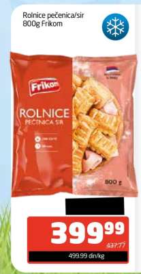 Rolnice pečenica/sir 800g Frikom