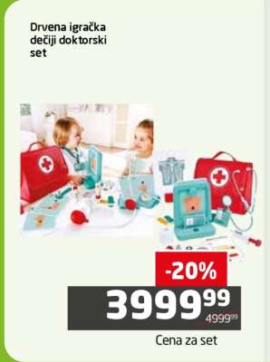 Drvena igračka dečiji doktorski set