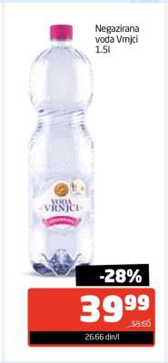 Negazirana voda Vrnci 1.5l