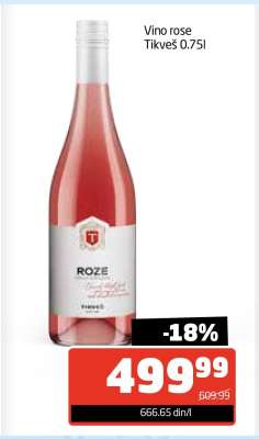 Vino Rose Tikveš 0.75l