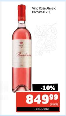 Vino Rose Aleksić Barbara 0.75l