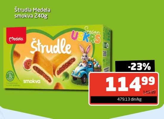 Štrudla Medela smokva 240g