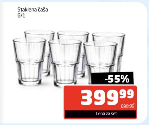 Staklena čaša 6/1