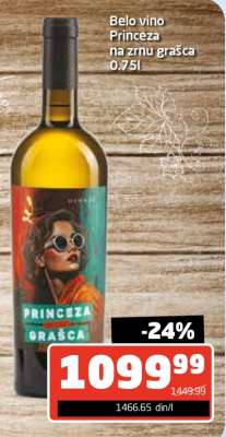Belo vino Princeza na zrnu graška 0.75l